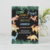 Invitation Parties scintillant noire Barwon Dinosaur Invitati (Debout devant)