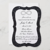 Invitation Parties scintillant noire Diamond Infinity (Devant)