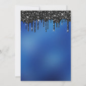 Invitation Parties scintillant noire éclatante  bleue Ombre S (Dos)