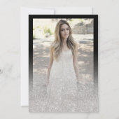 Invitation Parties scintillant noire en argent classique Phot (Dos)