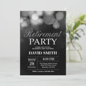 Invitation Parties scintillant noire et argent du Parti de la (Debout devant)