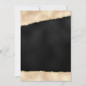 Invitation Parties scintillant noire et or brillante VIP Part (Dos)