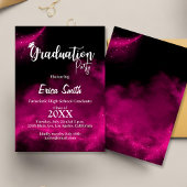 Invitation Parties scintillant noire et rose