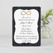 Invitation Parties scintillant noire Gold Infinity Partie d'e (Debout devant)