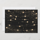 Invitation Parties scintillant noire or élégante fête nouvell (Dos)