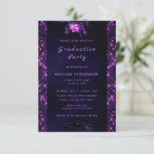 Invitation Parties scintillant noire violette Sparkly Graduat (Debout devant)