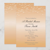 Invitation Parties scintillant nuptiale légère Peach Light In (Devant / Derrière)