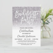 Invitation Parties scintillant Ombre Bachelorette en argent b (Debout devant)