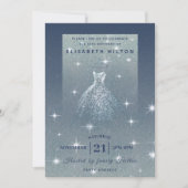 Invitation Parties scintillant ombre bleu poussiéreux robe sw (Devant)