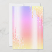 Invitation Parties scintillant Ombre moderne Drips Sweet 16 I (Dos)
