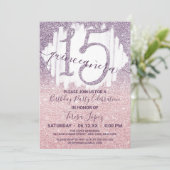 Invitation Parties scintillant Ombre Quinceañera (Debout devant)