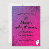 Invitation Parties scintillant Ombre Spider Glam Halloween An (Devant)