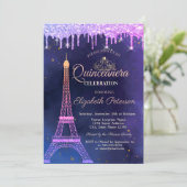 Invitation Parties scintillant Ombre Tour Eiffel Tiara Drives (Debout devant)