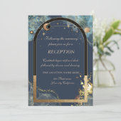 Invitation Parties scintillant or céleste Sun Moon Gold (Debout devant)