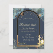 Invitation Parties scintillant or céleste Sun Moon Gold (Devant)