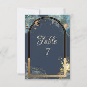 Invitation Parties scintillant or céleste Sun Moon Gold (Devant)