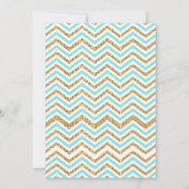 Invitation Parties scintillant or Chevron | Bébé, nuptiale ou (Dos)