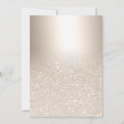 Invitation Parties scintillant or chic ombre métal feuille Qu (Dos)