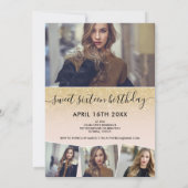 Invitation parties scintillant or chic - photos de script bro (Dos)