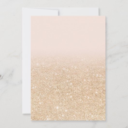 Invitation Parties scintillant or chic rose rose brillant Sta (Dos)