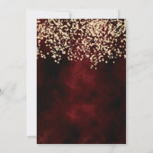 Invitation Parties scintillant or chic rouge entreprise fête (Dos)