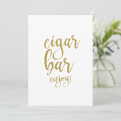 Invitation Parties scintillant or Cigar Bar Signal Mariage ab (Debout devant)
