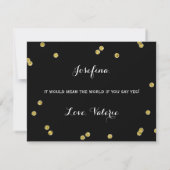 Invitation Parties scintillant or Confetti Noir | Bridesmaid (Dos)