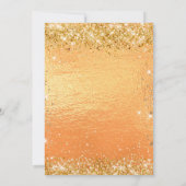 Invitation Parties scintillant or d'anniversaire glamour (Dos)