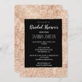 Invitation Parties scintillant Or Flush Peach (Devant / Derrière)