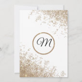 Invitation Parties scintillant or glamour étincelles blanc do (Dos)