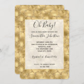 Invitation Parties scintillant or Glitzy Giraffe Imprimer (Devant / Derrière)