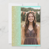 Invitation Parties scintillant Or Luxueuse moderne Mint Sweet (Dos)