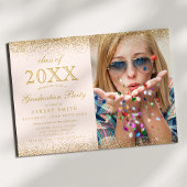 Invitation Parties scintillant Or moderne Blush Pink Photo Gr