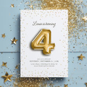 Invitation Parties scintillant or moderne Foil Balloon 4e ann
