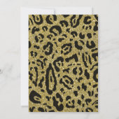 Invitation Parties scintillant or noir Cheetah Leopard Chic M (Dos)