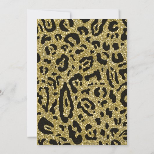 Invitation Parties scintillant or noir Cheetah Leopard Chic M (Dos)