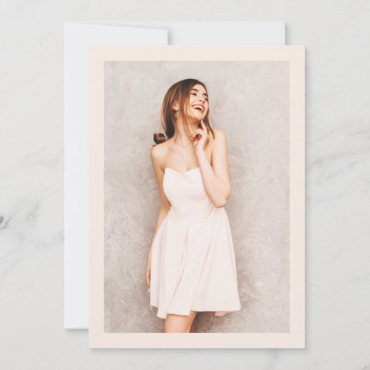 Invitation Parties scintillant or ombre rose surprise photo S (Dos)