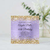 Invitation Parties scintillant or Pale Lavande Shimmer Monogr (Debout devant)