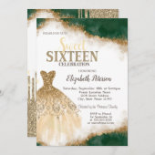 Invitation Parties scintillant or, Robe Parties scintillant v (Devant / Derrière)