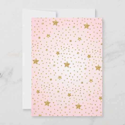 Invitation Parties scintillant or rose Ballerina | Fille Anni (Dos)