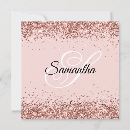 Invitation Parties scintillant or rose Blush 40e anniversaire (Dos)