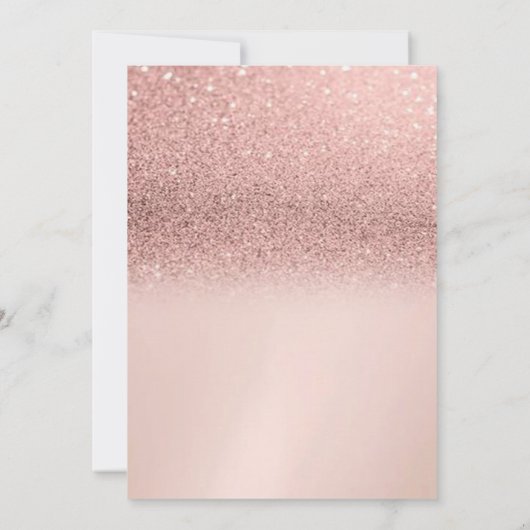 Invitation Parties scintillant or rose Bokeh Ombre, Tiara Swe (Dos)