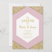 Invitation Parties scintillant or rose chic Flakes Glam Maria (Devant)