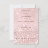 Invitation Parties scintillant Or rose Diamant Robe Douce 16e (Dos)