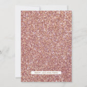 Invitation Parties scintillant or rose douce Premier Invitati (Dos)