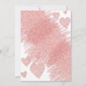 Invitation Parties scintillant Or rose Et Fête des mariées Gl (Dos)