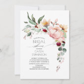 Invitation Parties scintillant or rose Floral Elegance Fête d (Devant)