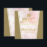 Invitation Parties scintillant or rose glam Sweet 16 Annivers<br><div class="desc">Parties scintillant rose et or Glam Sweet 16 Anniversaire Invitations Fête.</div>