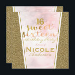 Invitation Parties scintillant or rose glam Sweet 16 Annivers<br><div class="desc">Parties scintillant rose et or Glam Sweet 16 Anniversaire Invitations Fête.</div>