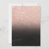 Invitation parties scintillant or rose ombre tableau noir Oh  (Dos)